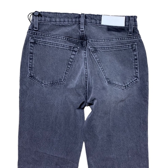 RE/DONE NWT Worn Black With Rip 70’s Straight Size 25 - Picture 8 of 16